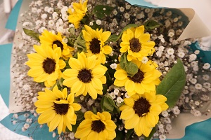 ヒマワリの花束 ヒマワリカスミソウ S ブーケ保存 プロポーズ花束保存 名古屋 アトリエ由花 ヒマワリの花束 ヒマワリカスミソウ S ブーケ保存 プロポーズ花束保存 名古屋 アトリエ由花
