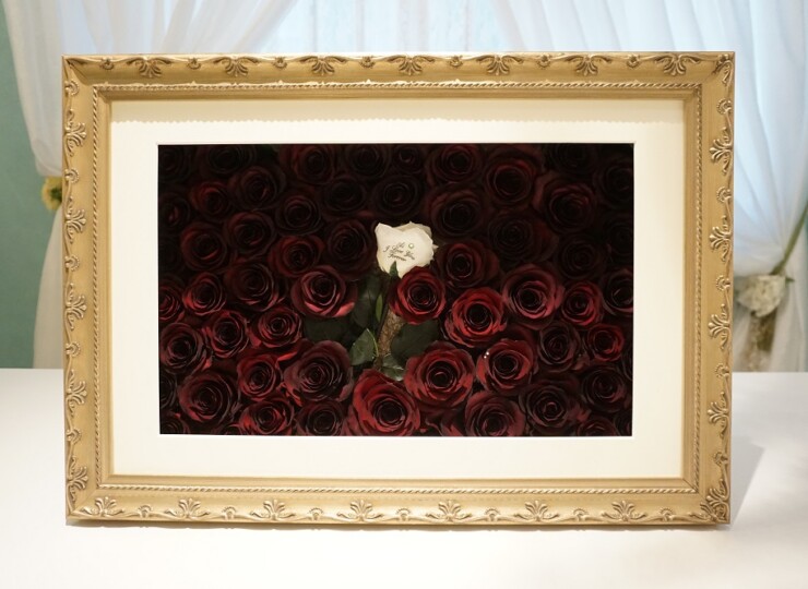 エレガントフレームブロンズ ブーケ保存 プロポーズ花束保存 名古屋 アトリエ由花