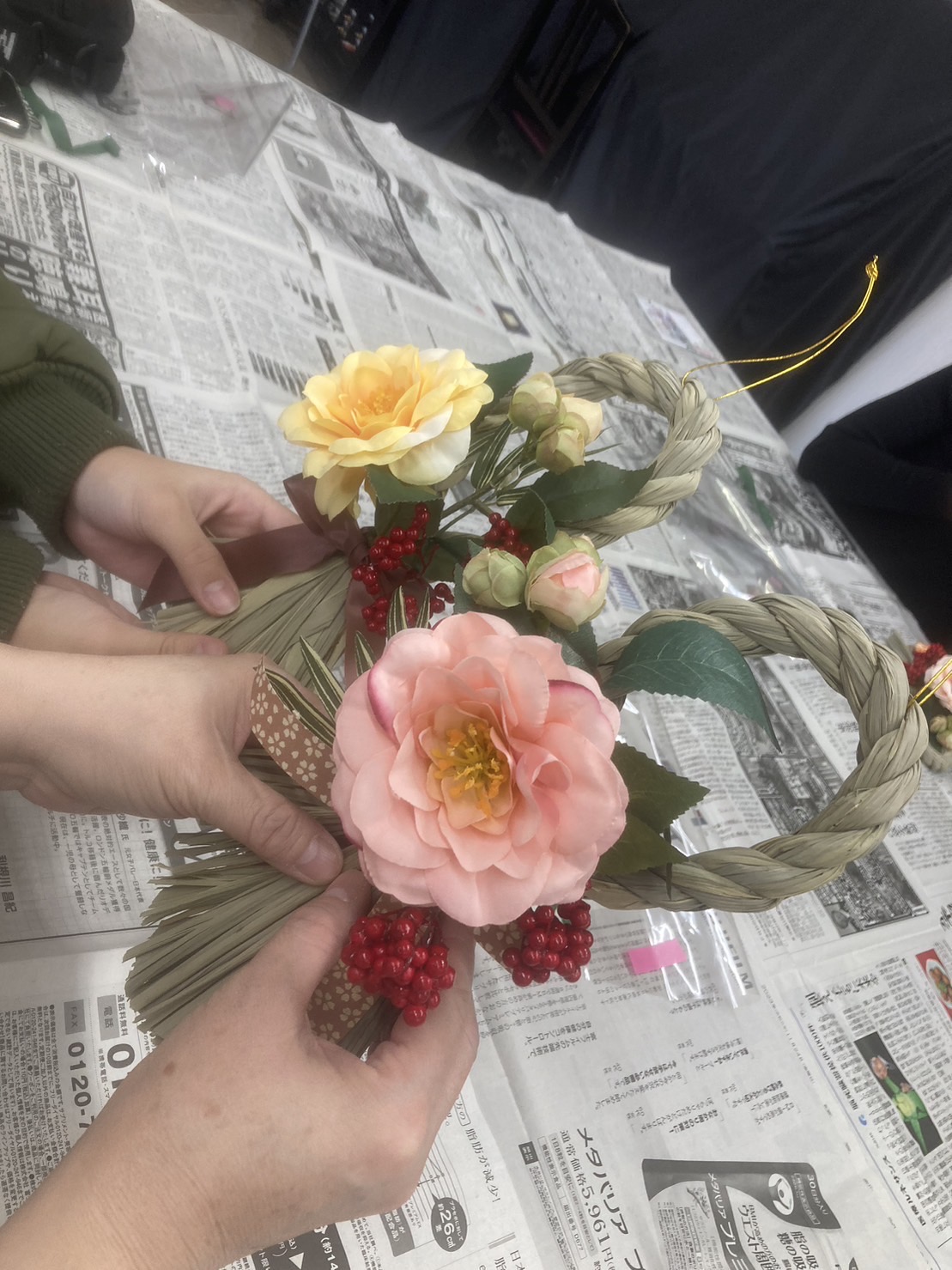 17日まで❤︎2023 オーダー受付 お花 しめ縄｜ハンドメイド