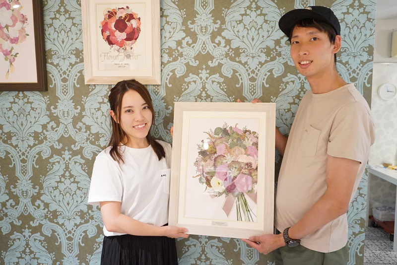 ボタニカルコットンフレーム 押し花保存 制作事例集 ブーケ保存 プロポーズ花束保存 名古屋 アトリエ由花 ボタニカルコットンフレーム 押し花保存 制作事例集 ブーケ保存 プロポーズ花束保存 名古屋 アトリエ由花