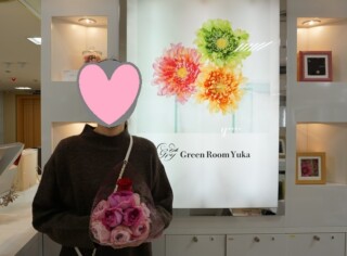 ピンクバラアフターブーケ名古屋駅格安