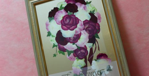 モダンウッド|プロポーズ赤バラ花束を花材追加でブーケ風にアレンジ|完成