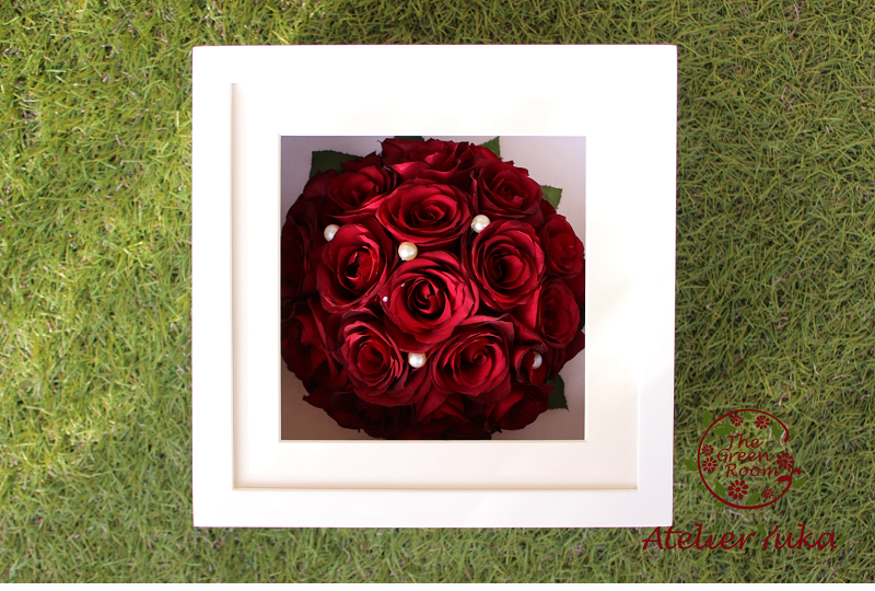 結婚式のラウンドブーケの形をそのまま残るから一番人気 ブーケ保存 プロポーズ花束保存 名古屋 アトリエ由花