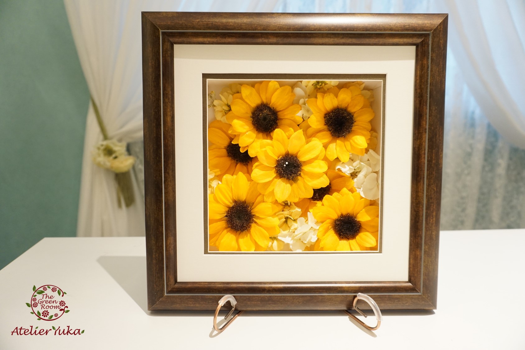ブラウンフレーム Mサイズ 立体保存 ブーケ保存 プロポーズ花束保存 名古屋 アトリエ由花