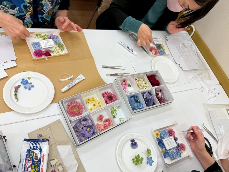 ハルメクレカンフラワーワークショップ名古屋アトリエ由花5