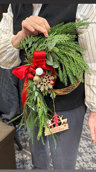 生の木クリスマスリースづくり名古屋