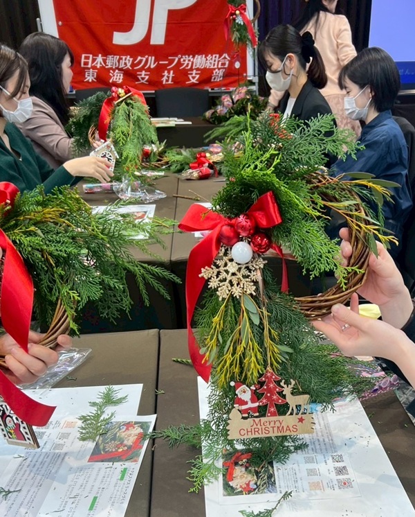 生の木クリスマスリースづくり名古屋