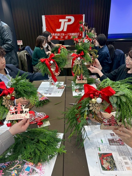 生の木クリスマスリースづくり名古屋アトリエ由花