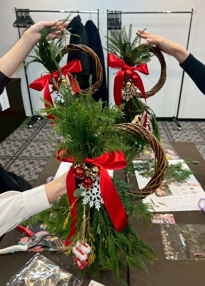 生の木クリスマスリースづくり名古屋
